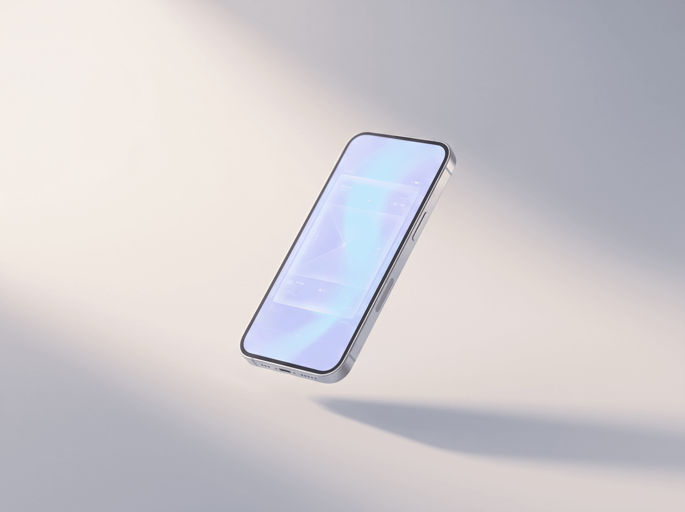 Phone scanning a document in soft light